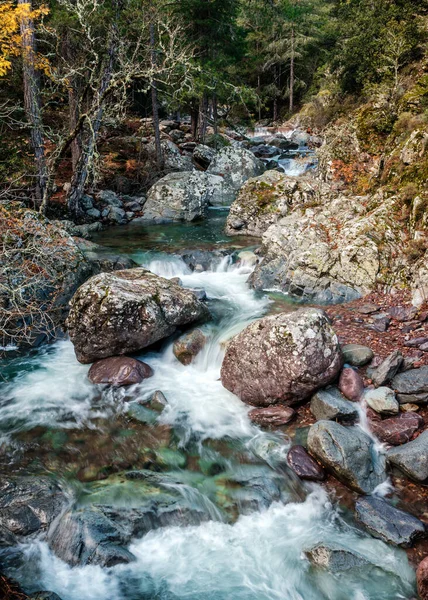 Tartagine River Mountains Balagne Region Corsica Flowing Large Boulders Passes — Stock Photo, Image