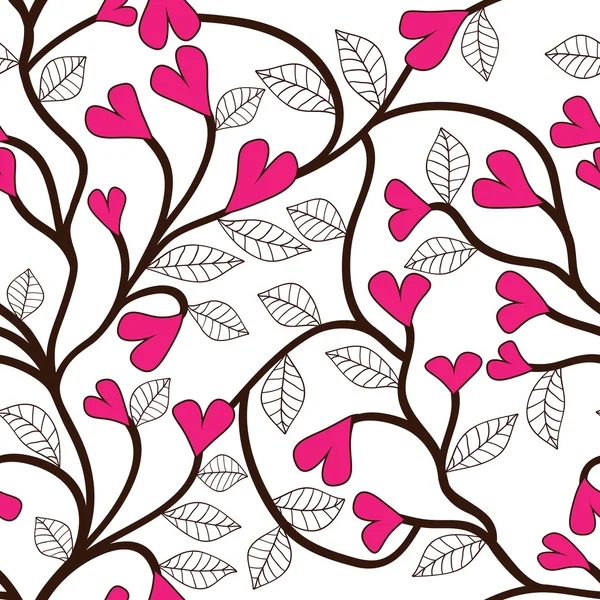 Vector floral textura sin costura — Vector de stock