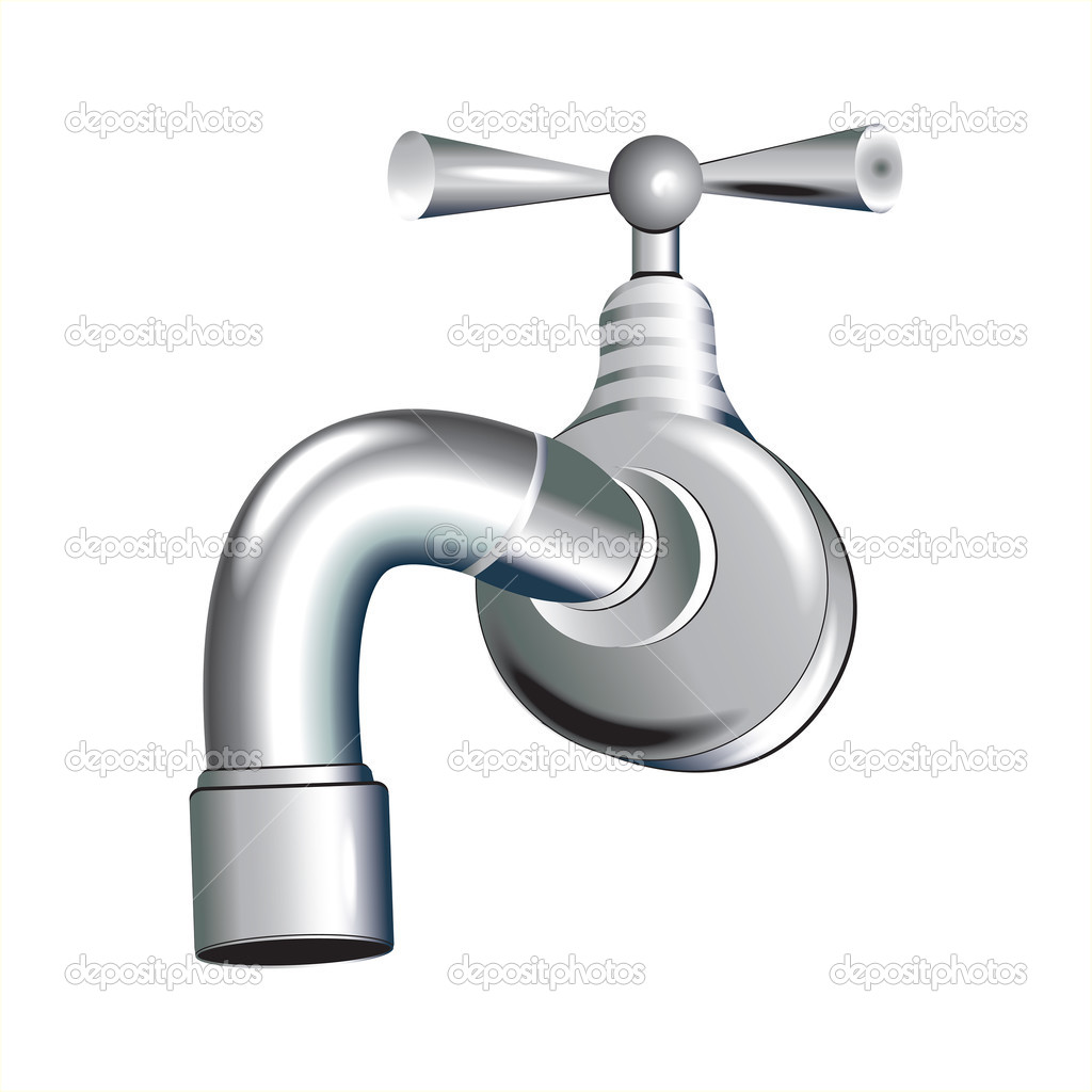 Tap icon of household metal equipment.
