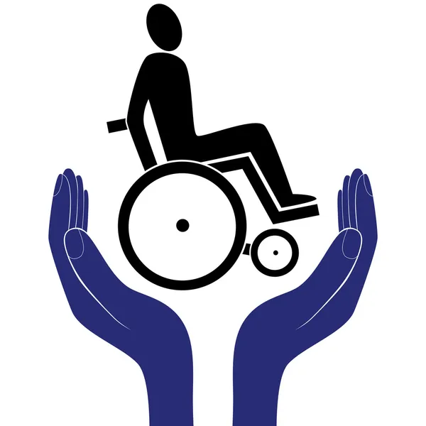 Signe de soins pour handicapés vecteur — Image vectorielle