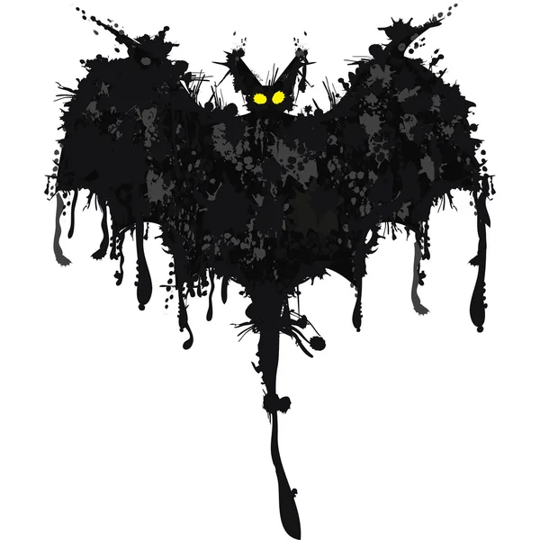 Bat. Happy Halloween card. Vector illustration — Stock Vector