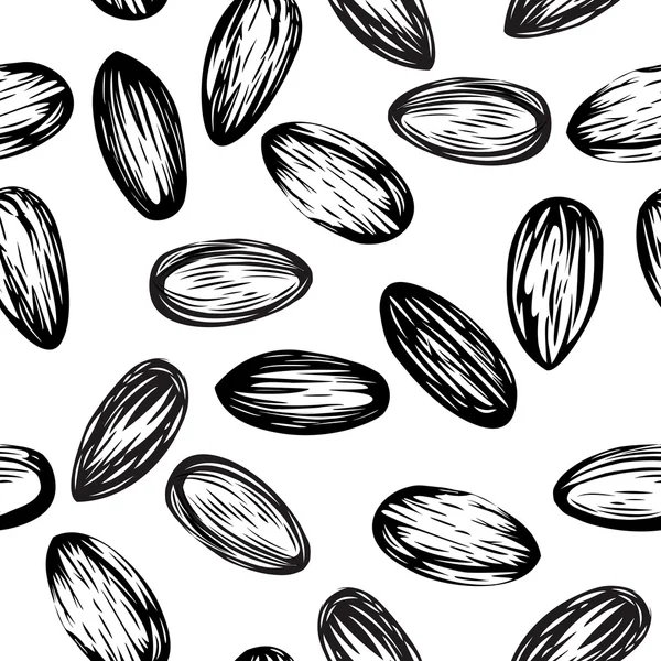 Amandes fond vectoriel sans couture — Image vectorielle