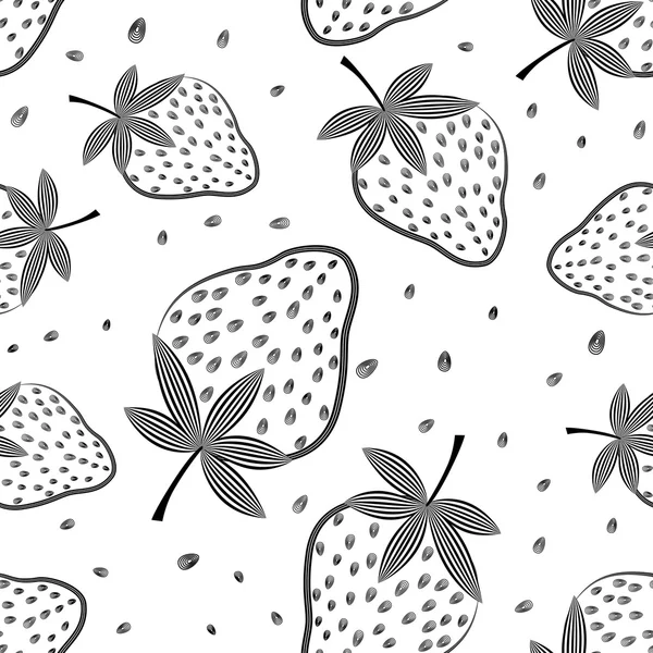 Seamless vector strawberry pattern — Stock Vector