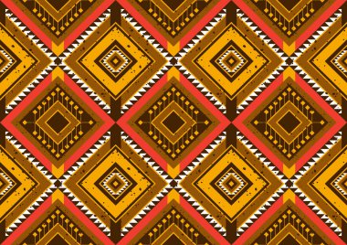 Etnik model, Afrikalı, Aztek tarzı resim sanatı ve soyut arkaplan.