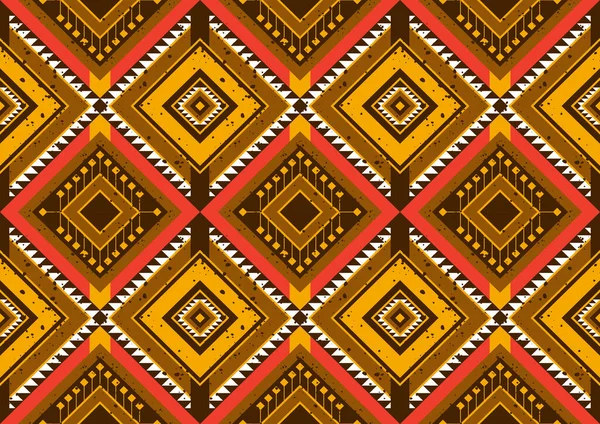 民族模様 アフリカ アステカ様式の絵の芸術と抽象的な背景 — ストックベクタ