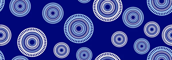 アフリカのテキスタイルアートのシームレスなパターン 円の抽象的なイメージと背景 プリントのためのファッションアートワーク ベクトルファイルEps10 — ストックベクタ