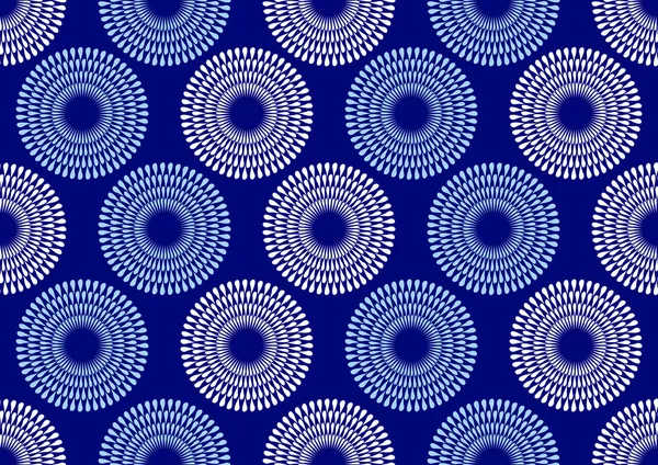 Patrón Sin Costura Arte Textil Africano Círculo Imagen Abstracta Fondo — Vector de stock