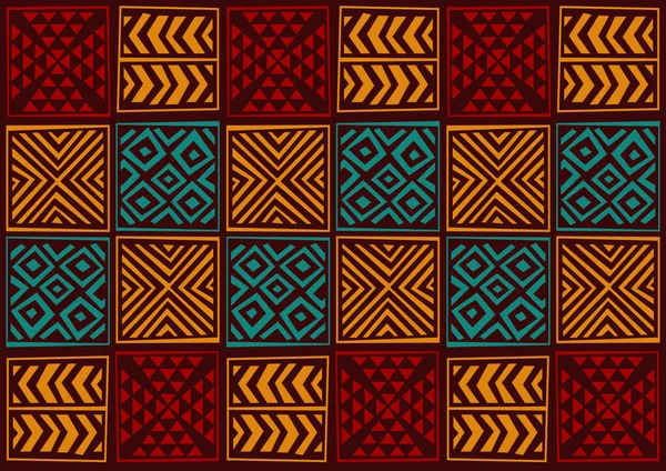 Pattern Art Tribal Afarican Ethnische Handgefertigte Abstrakte Bild Und Hintergrund — Stockvektor