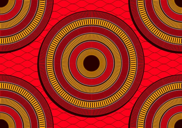 Motif Sans Couture Art Textile Africain Cercle Image Abstraite Arrière — Image vectorielle