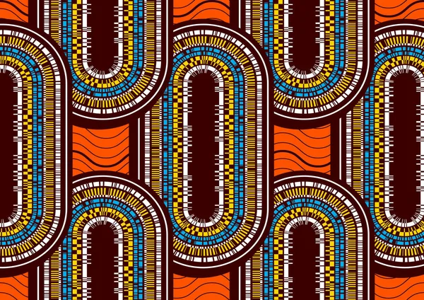 Africa Astratto Motivo Senza Cuciture Arte Tessile Immagine Sfondo Grafica — Vettoriale Stock