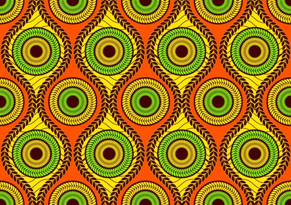 Flor Hera Imagens Padrão Étnico Arte Têxtil Africana Havaí Círculo —  Vetores de Stock