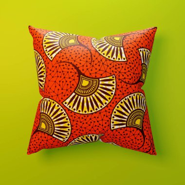 Üretici Tedarikçi ve müşterinin sunumu için Afrika modelinin tema tasarım konsepti üzerine 3d resimlendirme moda yastık kapağı web sitesinde