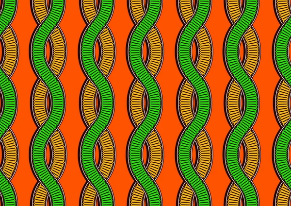 Afrika Absztrakt Zökkenőmentes Minta Textil Művészet Kép Háttér Divat Grafika — Stock Vector