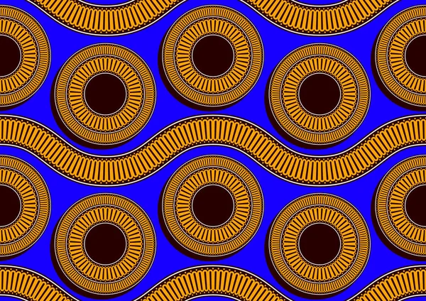 Africa Abstract Motif Sans Couture Art Textile Image Arrière Plan — Image vectorielle