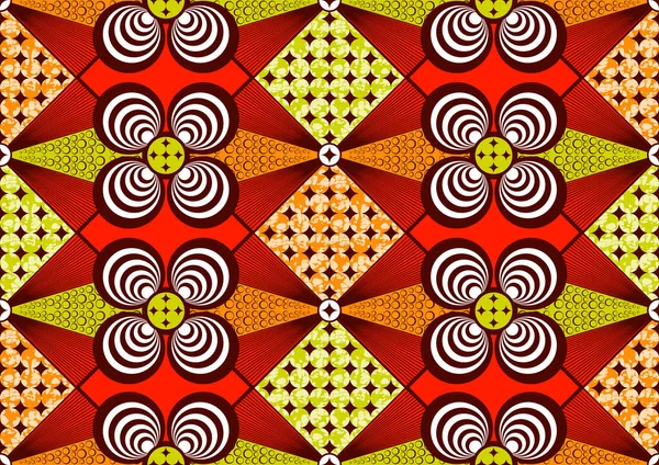 Afrikanische Abstrakte Nahtlose Muster Lebendige Farben Textilkunst Bild Und Hintergrund — Stockvektor