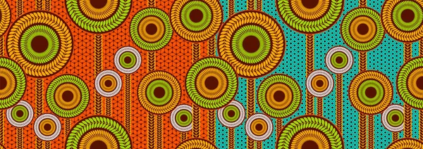 Çiçekli Sarmaşık Resmi Tip Renk Arkaplan Afrika Tekstil Sanatının Etnik — Stok Vektör