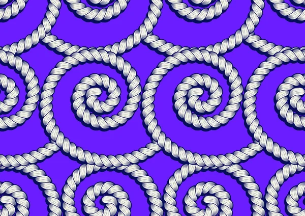Seil Ethnischen Nahtlosen Muster Hintergrund Kreis Gerollt Afrika Stammestextilkunst Hand — Stockvektor