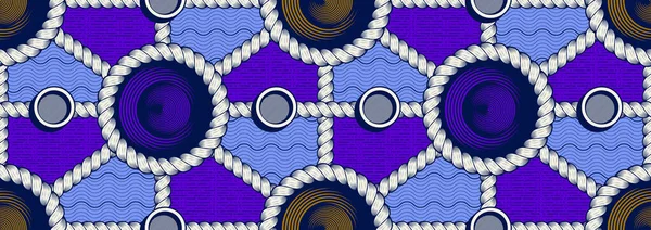 Afrikanische Textilien Ethnische Muster Lebendige Farben Stammestextilkunst Hand Zeichnung Linie — Stockvektor