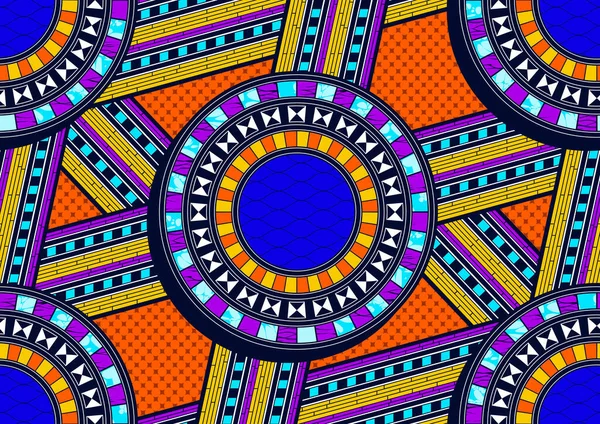 Africa Abstract Naadloos Patroon Tribal Textiel Kunst Hand Draw Achtergrond — Stockvector