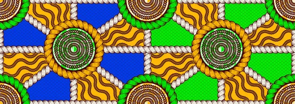 Flor Abstrato África Têxtil Padrão Étnico Tipos Fundo Cor Folhas —  Vetores de Stock