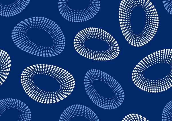 Simple Polka Dot Circle Pattern Geometric Shape Textile Art Hand — ストックベクタ