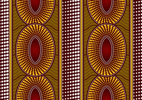 Circle Abstract African Seamless Pattern Textile Art Overlap Line Art — Stockvektor