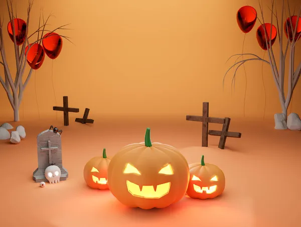 Plakat Halloween Zaproszenie Tło Renderowania Dla Web Baner — Zdjęcie stockowe