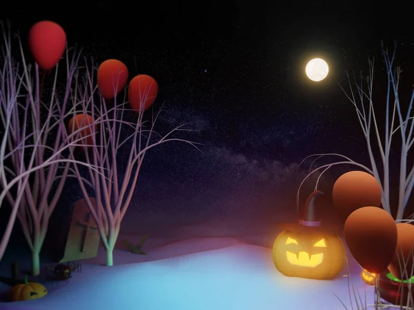 Halloween Poster Uitnodiging Weergave Achtergrond Voor Web Banner — Stockfoto