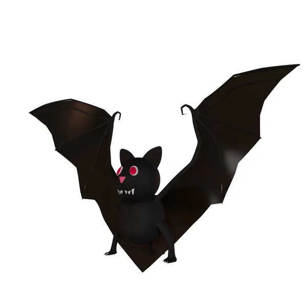 Böse Fledermaus Fliegt Bat Halloween Hintergrund Bat Cartoon Renderer Europäische — Stockfoto