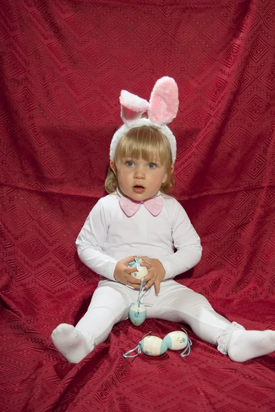 White baby girl — Stock Photo, Image