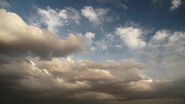 Cinematic 7680X4320 Afternoon Cloud Approaching Night Clouds Movement Sunset Times — Vídeo de Stock