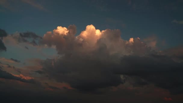 Cinematic 7680X4320 Afternoon Cloud Approaching Night Clouds Movement Sunset Times — Stock videók