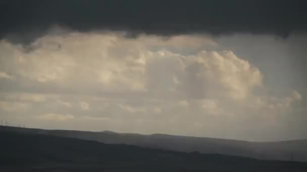 7680X4320 Rain Front Sunny Background Storm Clouds Approaching Extremely Heavy — Video Stock
