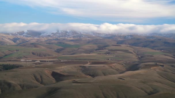 4320P 7680X4320 Time Lapse View Brown Fields Treeless Terrestrial Geography — Stok video