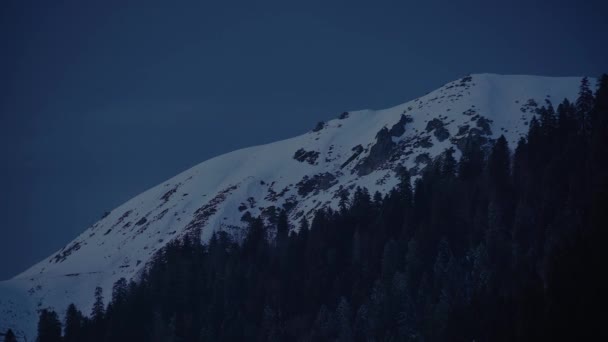 7680X4320 4320P Day Night Transition Effect Snowy Mountain Forest Winter — 비디오