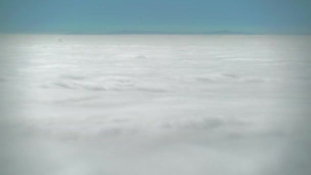 7680X4320 Clouds Mountain Summit Vast Landscape Cloud Overcast Layer Sea — Stock Video