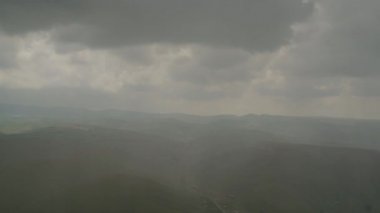 8K 7680x4320.Rainy storm clouds are approaching coming.Derecho is a widespread, long-lived, straight-line wind storm that is associated with a fast-moving group of severe thunderstorm supercell.Rain.weather, curtain of rain, microburst, downburst, 