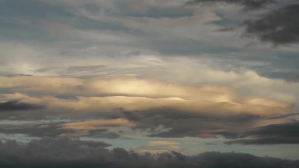 Cinematic 7680X4320 Afternoon Cloud Approaching Night Clouds Movement Sunset Times — Stock video