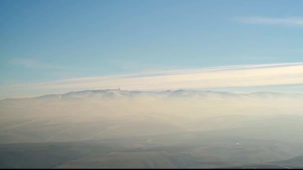4320P 7680X4320 Atmosferdeki Hava Taşımacılığı Dağ Üzerindeki Sahra Çölü Nden — Stok video