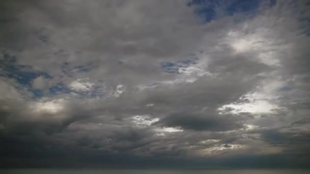 7680X4320 Nubi Tempesta Avvicinano Forte Nero Scuro Nube Bollente Pericoloso — Video Stock