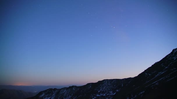 7680X4320 4320P Time Lapse Moving Stars Mountain Day Night Star — Stock Video