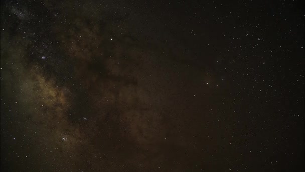 7680X4320 Samanyolu Yıldızları Gece Gökyüzünde Yıldızlı Manzaranın Zaman Aşımına Uğramış — Stok video