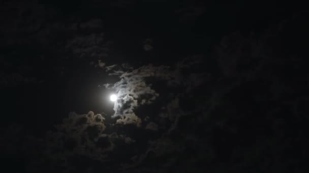 7680X4320 4320P Luna Piena Nuvole Nel Cielo Notturno Nuvoloso Cielo — Video Stock