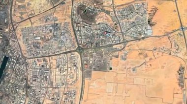 Dubai Fuar Alanı UAE 3D görüntüleme. 3D havadan hazırlanmış bir topoğrafik harita 2022 2023 2024 Dubai, Birleşik Arap Emirlikleri 'nde açık alan. Canlandırma CGI hisse senedi hareketlerini 4K ile örtüyor..