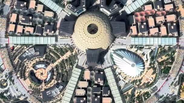 Expo Dubai Fair Area Uae Render Una Mappa Topografica Aerea — Video Stock