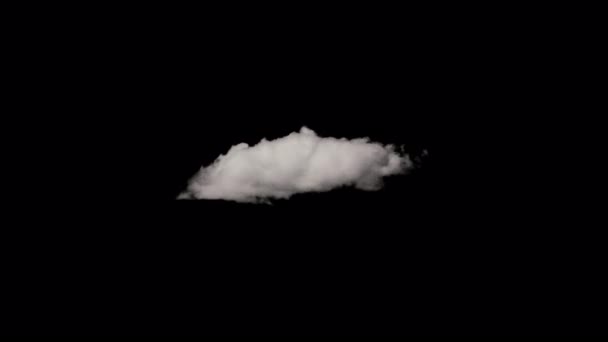 Pedazo Nube Con Canal Alfa Pequeña Nube Pequeño Pedazo Nube — Vídeos de Stock