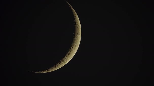 7680X4320 60P 60Fps Sistema Solar Luna Espacial Noche Satélite Telescopio — Vídeos de Stock