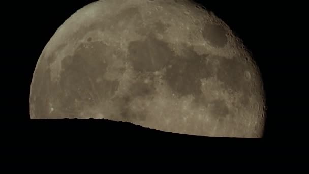 7680X4320 60Fps Solar System 밤하늘 크레이터 그림자 천문학의 초승달 하늘의 — 비디오