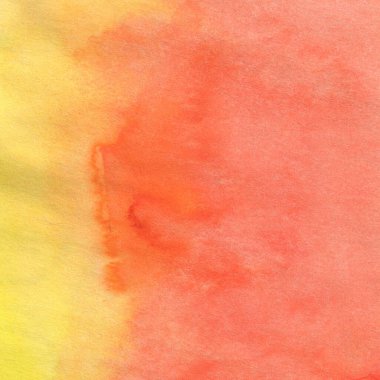 Sarı ve Kırmızı El, Soyut Arkaplan Resimli Suluboya. Suluboya Boyası Dekoratif Doku Arkaplanı.