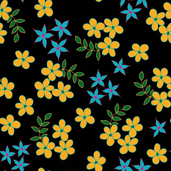 Floral Seamless Pattern. Einfache bunte Hintergrund mit Blume. — Stockfoto